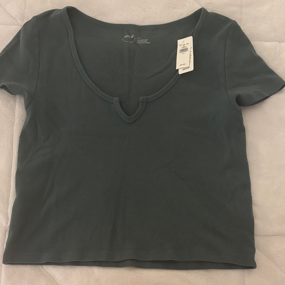 Aerie Deep Green Short Sleeve Tee